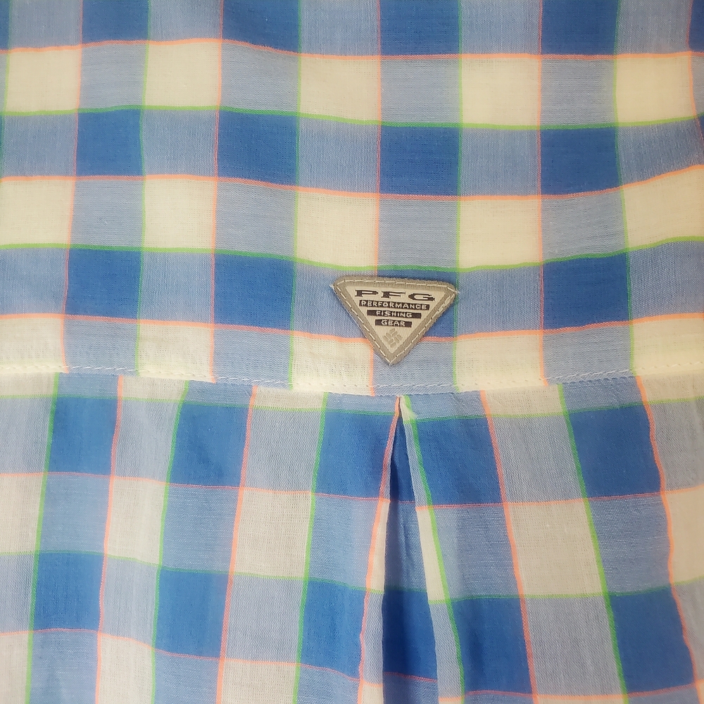 Columbia Blue and White Checkered Shirt - Picture 3 of 5